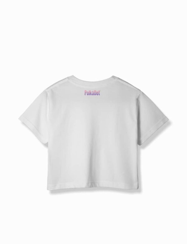 Embroidered Polkadot Crop Top - Image 3